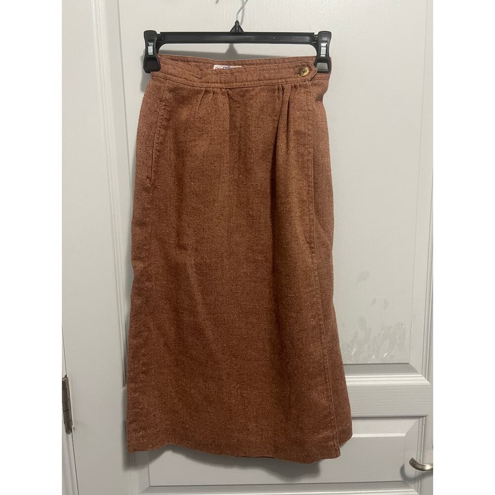 Vintage brown College Town wrap skirt